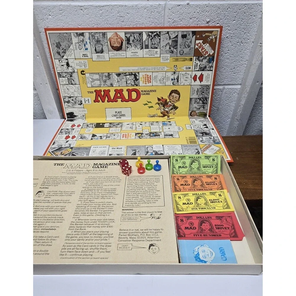 Vintage 1979 The MAD Magazine Board Game From Parker Brothers Complete
